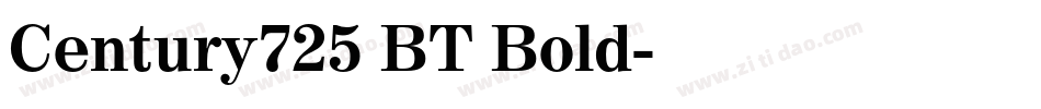 Century725 BT Bold字体转换